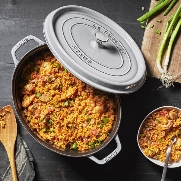 Staub oval gryte av støpejern 4,2 l, grå STAUB