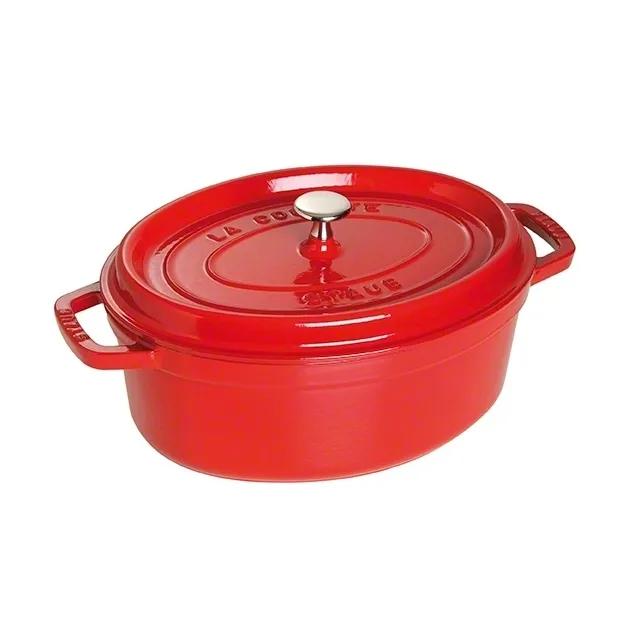 Staub oval gryte av støpejern 4,2 l, rød STAUB