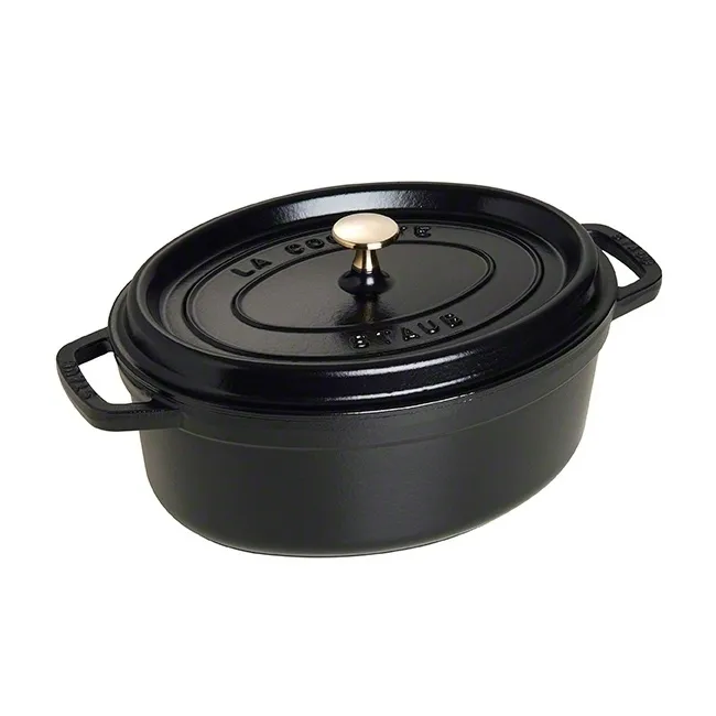 Staub oval gryte av støpejern 4,2 l, svart STAUB