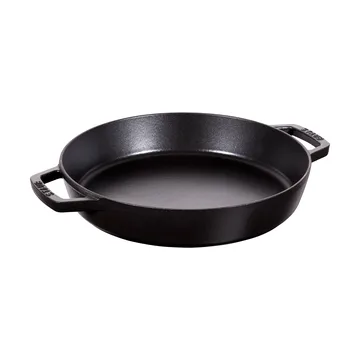 Staub paellapanne støpejern 2 håndtak Ø34 cm - Svart - STAUB