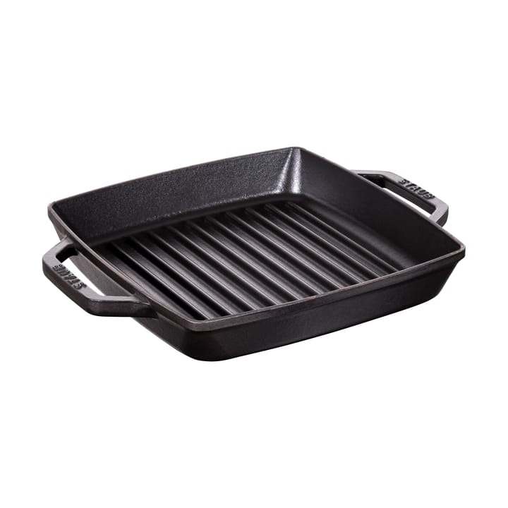 Staub Pure grillpanne støpejern kvadrat svart - 23 cm - STAUB