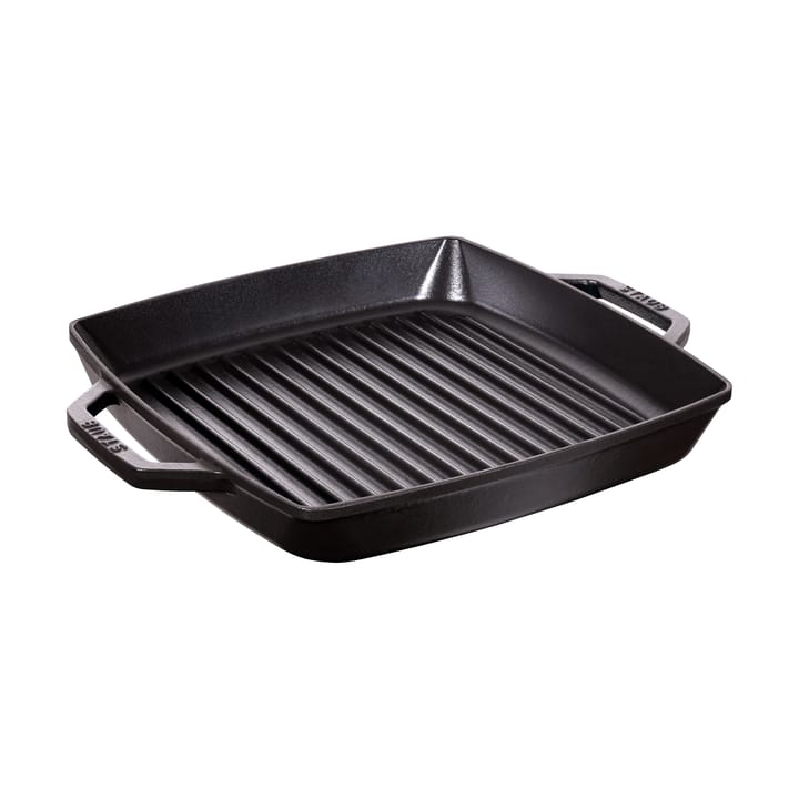 Staub Pure grillpanne støpejern kvadrat svart - 28 cm - STAUB