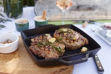 Staub Pure grillpanne støpejern kvadrat svart - 28 cm - STAUB