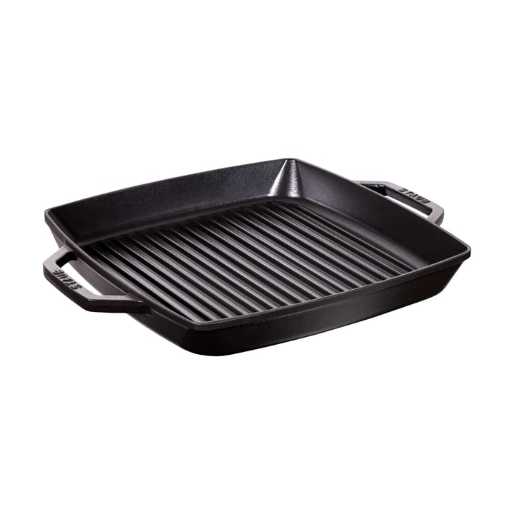 Staub Pure grillpanne støpejern kvadrat svart - 33 cm - STAUB