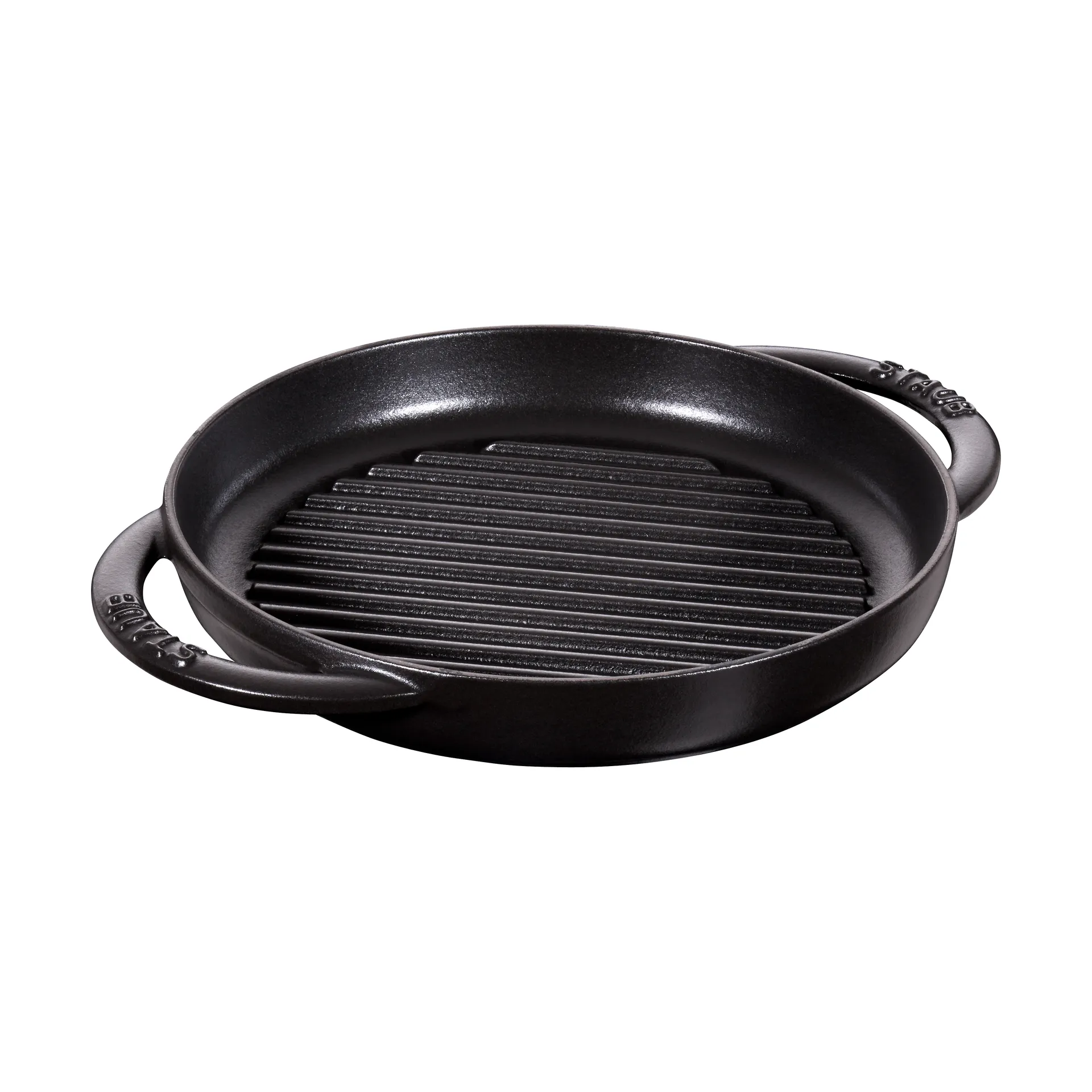 Staub Pure grillpanne støpejern rund svart, Ø22 cm STAUB