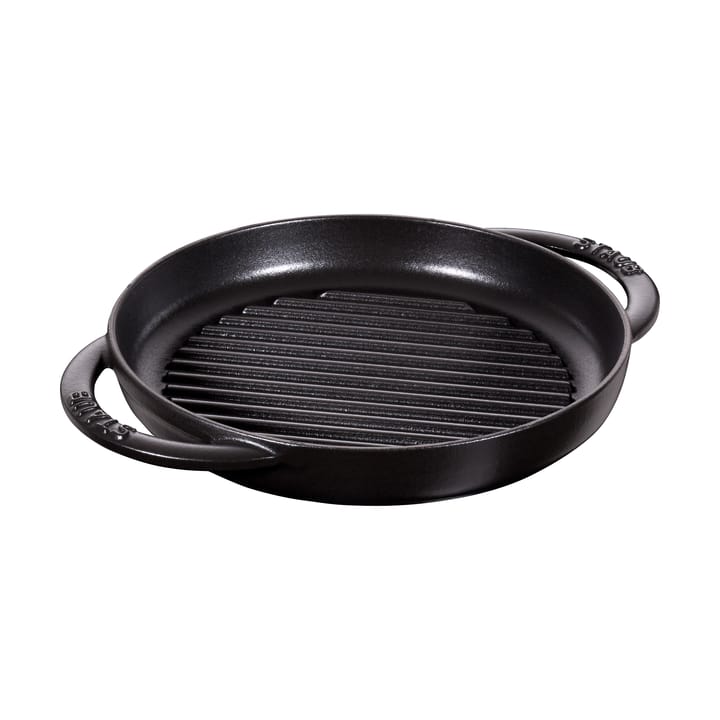 Staub Pure grillpanne støpejern rund svart - Ø22 cm - STAUB