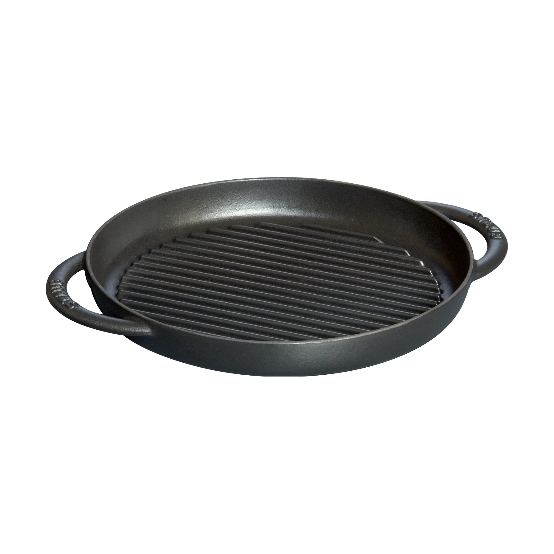 Staub Pure grillpanne støpejern rund svart, Ø26 cm STAUB
