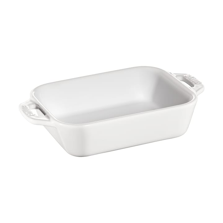 Staub rektangulær ildfast form 25 x 40 cm - Hvit - STAUB