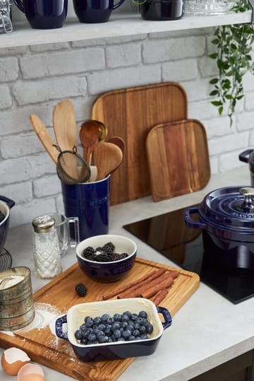 Staub rektangulær ovnsform 14x11 cm - blå - STAUB