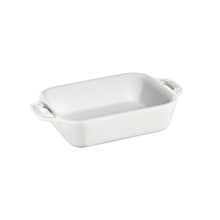 Staub rektangulær ovnsform 14x11 cm, hvit STAUB