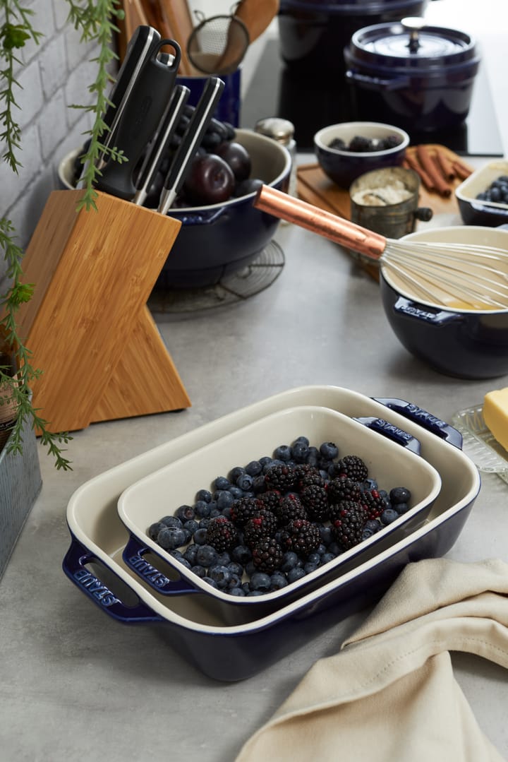Staub rektangulær ovnsform 27 x 20 cm, blå STAUB