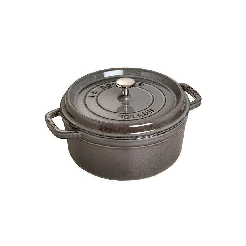Staub rund gryte av støpejern 3,8 l grå | Skandinavisk Design | Gryter | Grå
