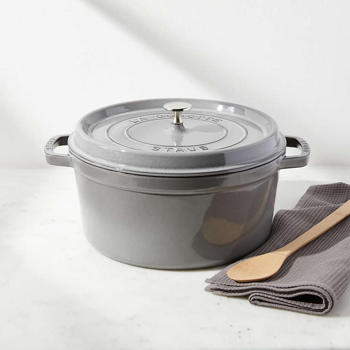Staub rund gryte av støpejern 5,2 l, grå STAUB