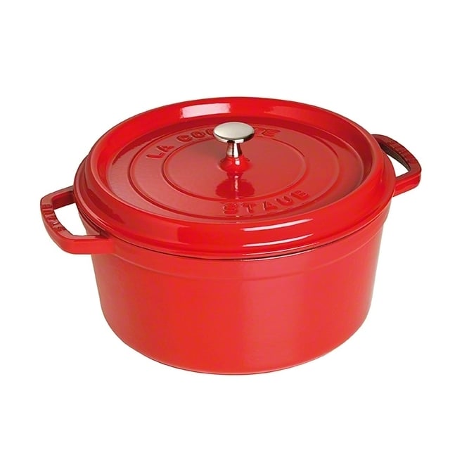 Staub rund gryte av støpejern 6,7 l rød | Skandinavisk Design | Gryter | Rød