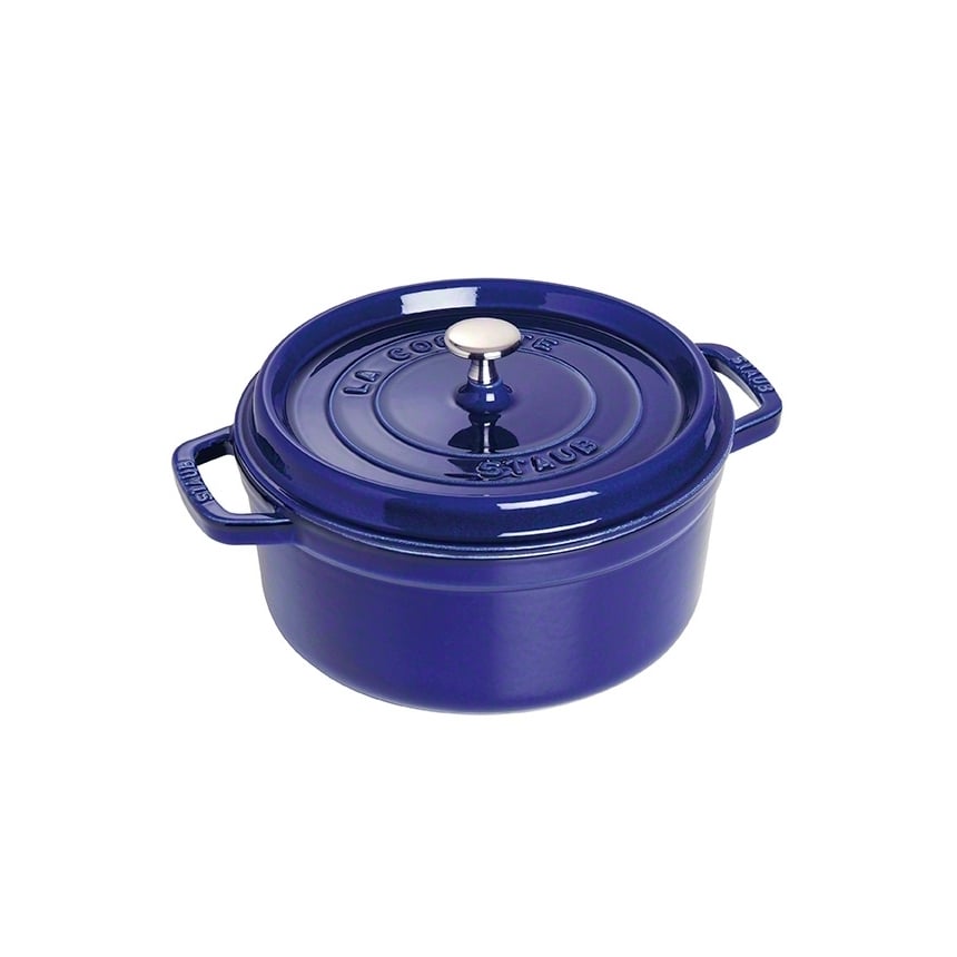 STAUB Staub rund gryte av støpejern, tre lager emalje 3,8 l mørkeblå