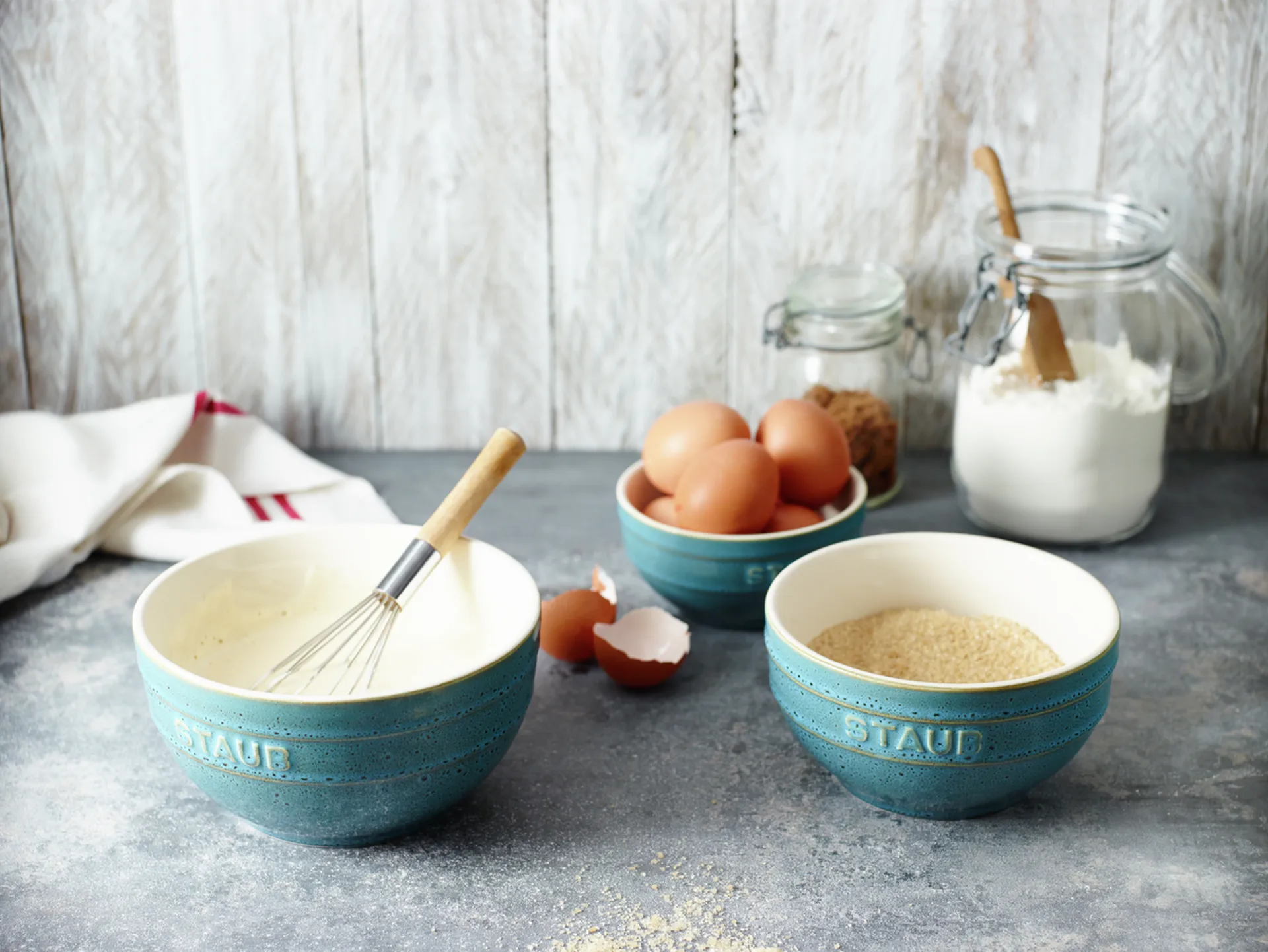 Staub skålsett Ø14 cm 4-stk., Antikk turkis STAUB