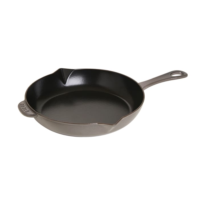 Staub stekepanne støpejern med helletut Ø26 cm - Grafittgrå - STAUB