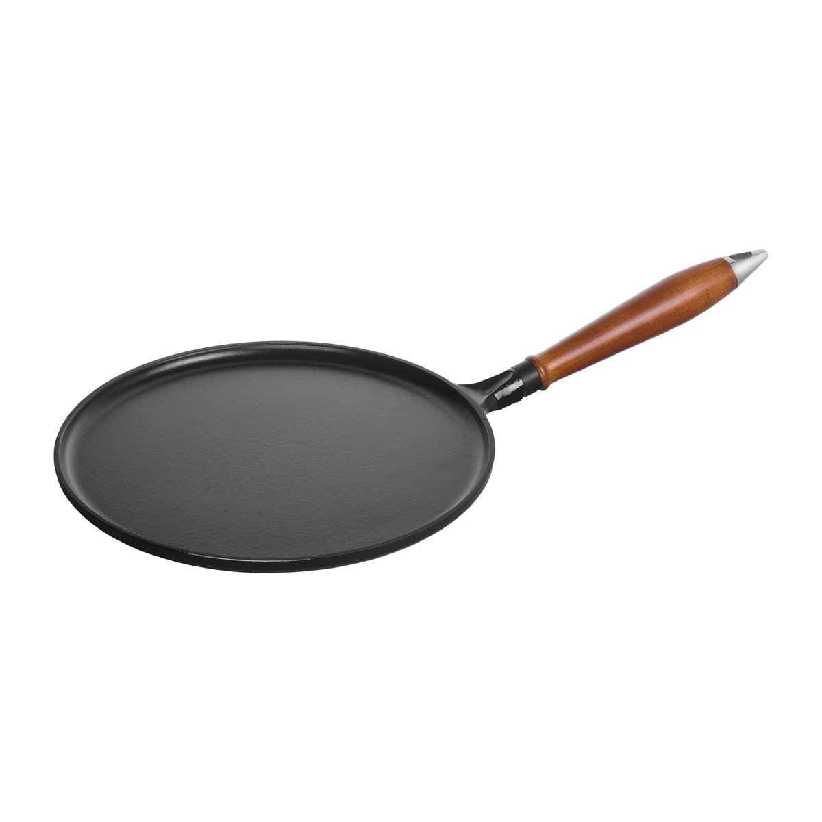 STAUB Vintage pannekakepanne med trehank 28 cm Svart