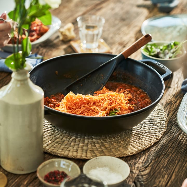 Wok med glasslokk Ø30 cm 4,4 L, Svart STAUB