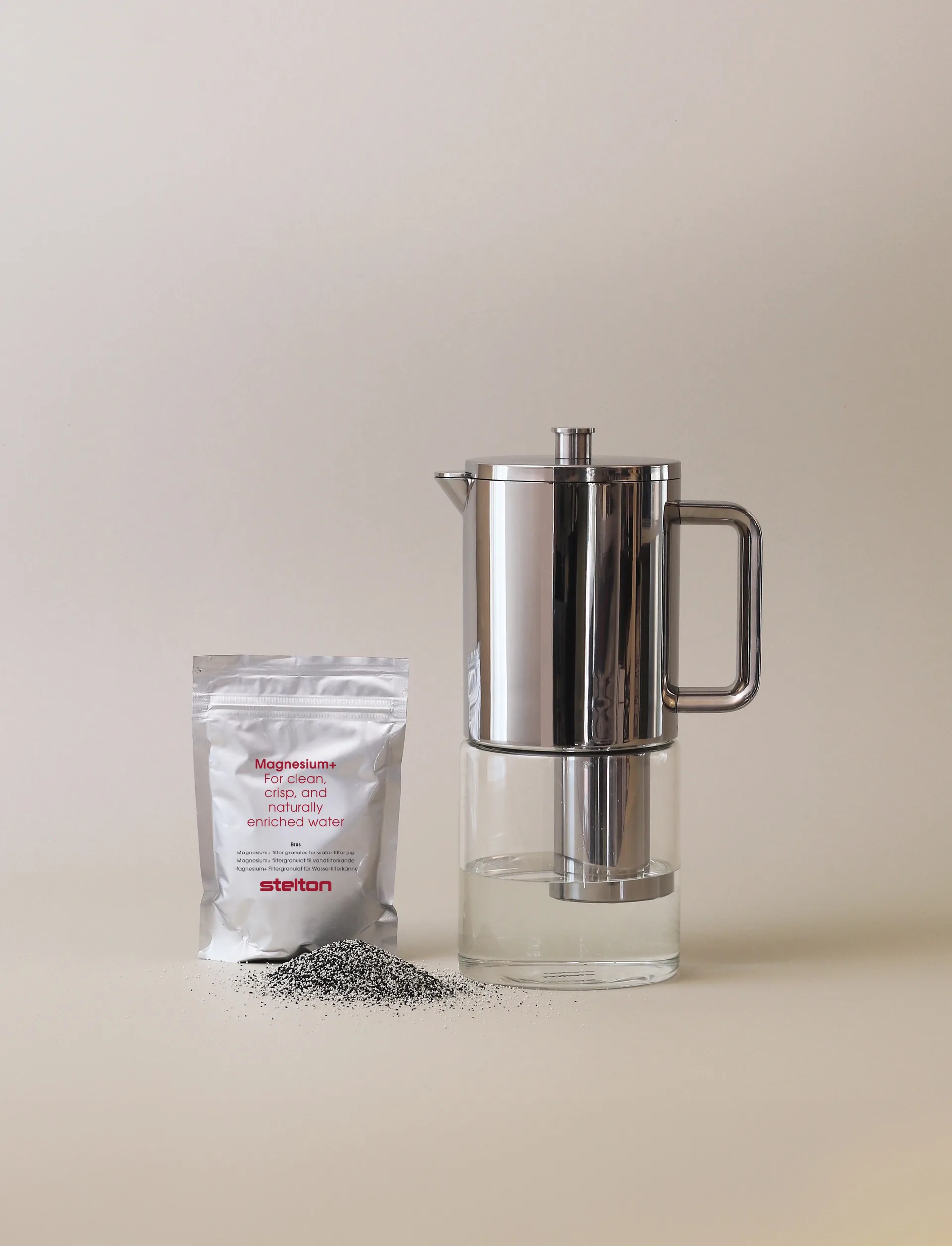 Brus Magnesium+ filtergranulat til vannfilter, Black, white, 3-pack Stelton