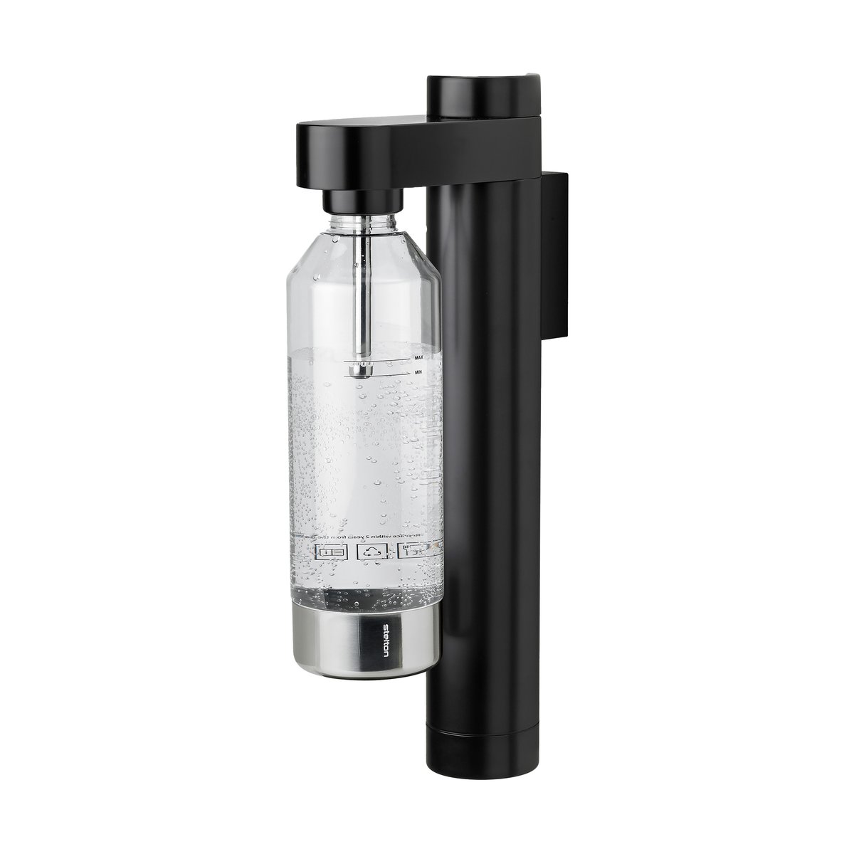 Stelton Brus vegghengt kullsyremaskin Black | Skandinavisk Design | Svart