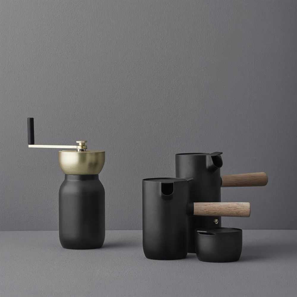 Collar kaffekvern, sort-messing Stelton