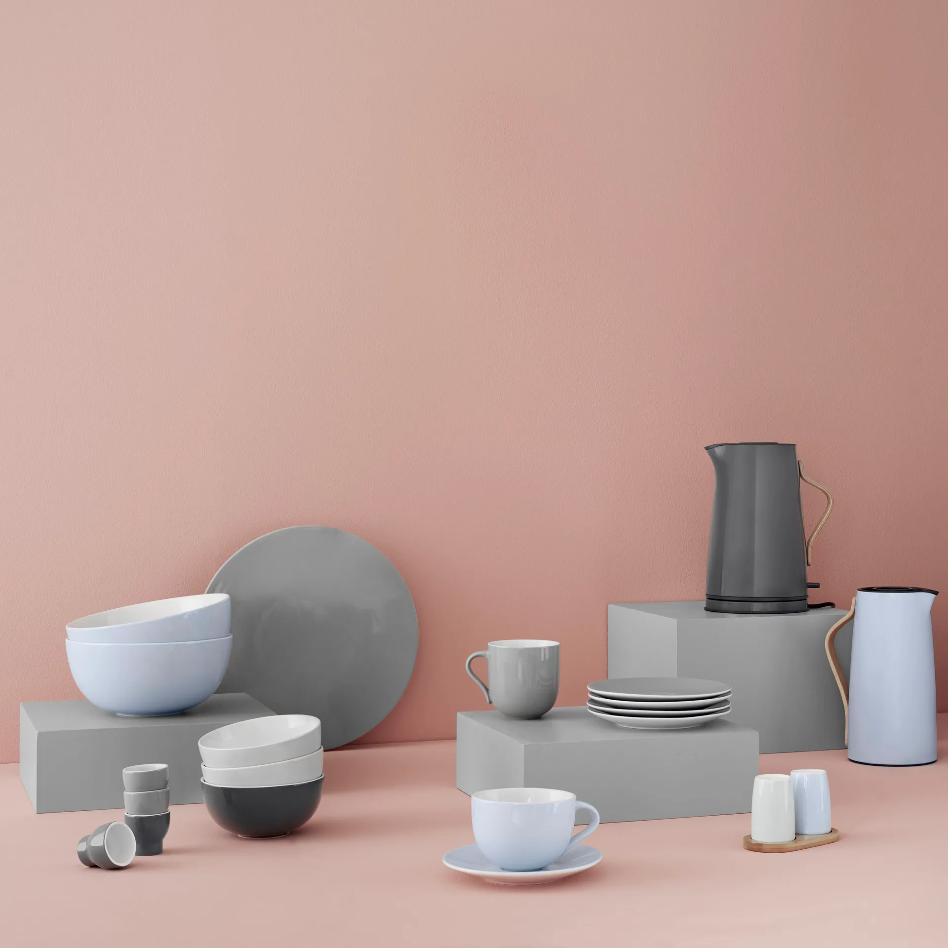 Emma tallerken 2-pakn., grå Stelton