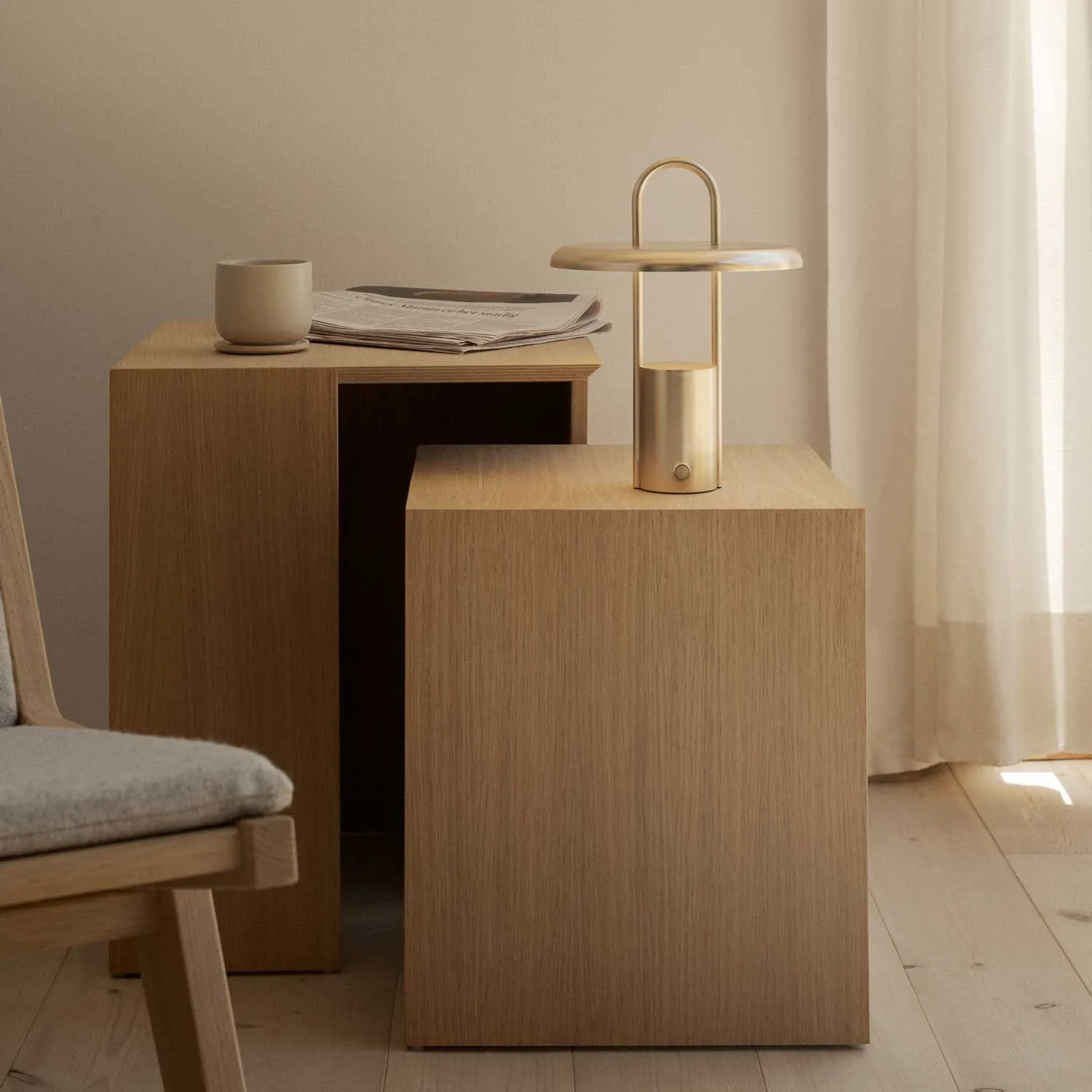 Pier LED-lampe portabel 25 cm, Brass Stelton