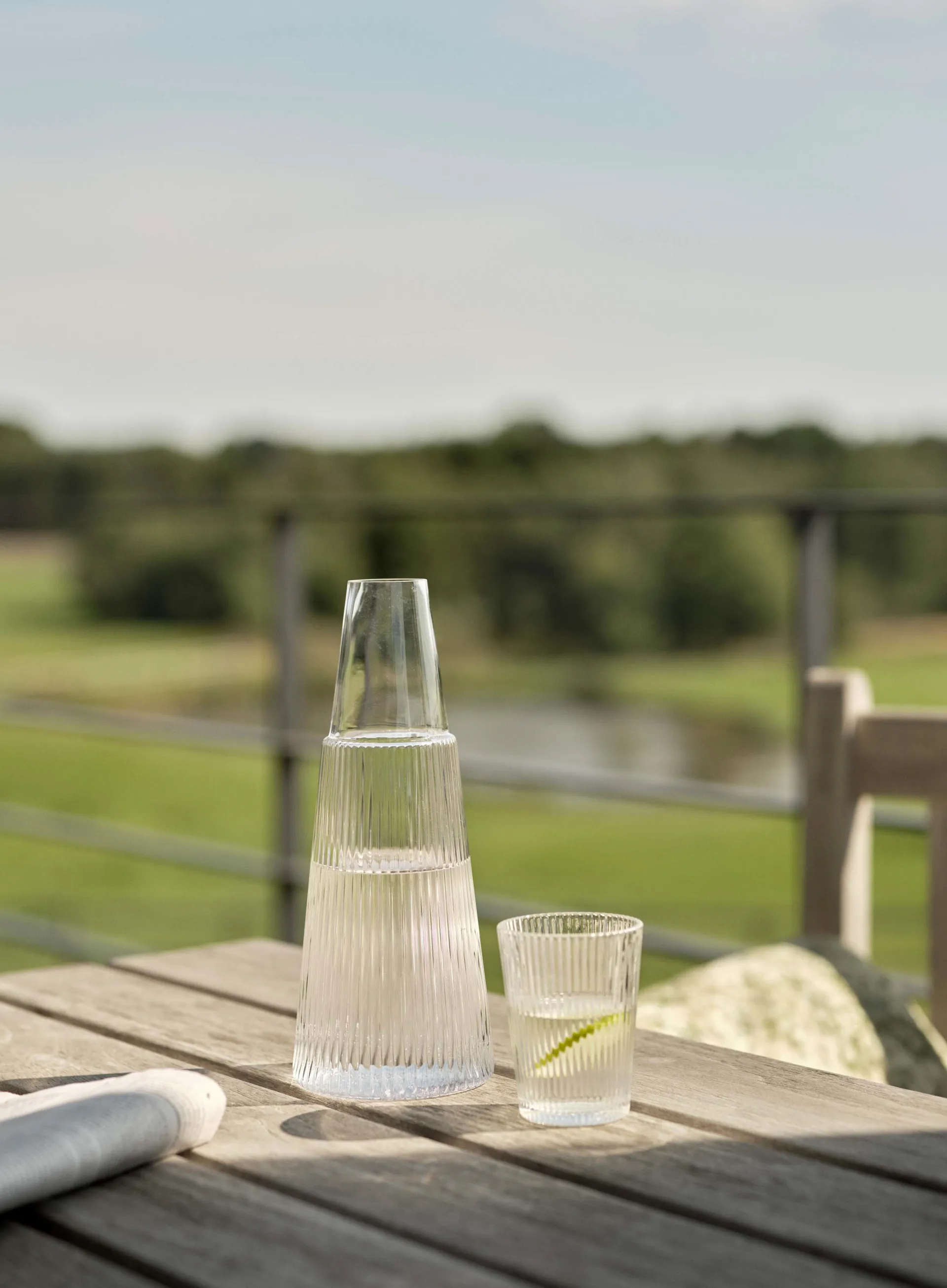 Pilastro karaffel med drikkeglass, Clear Stelton