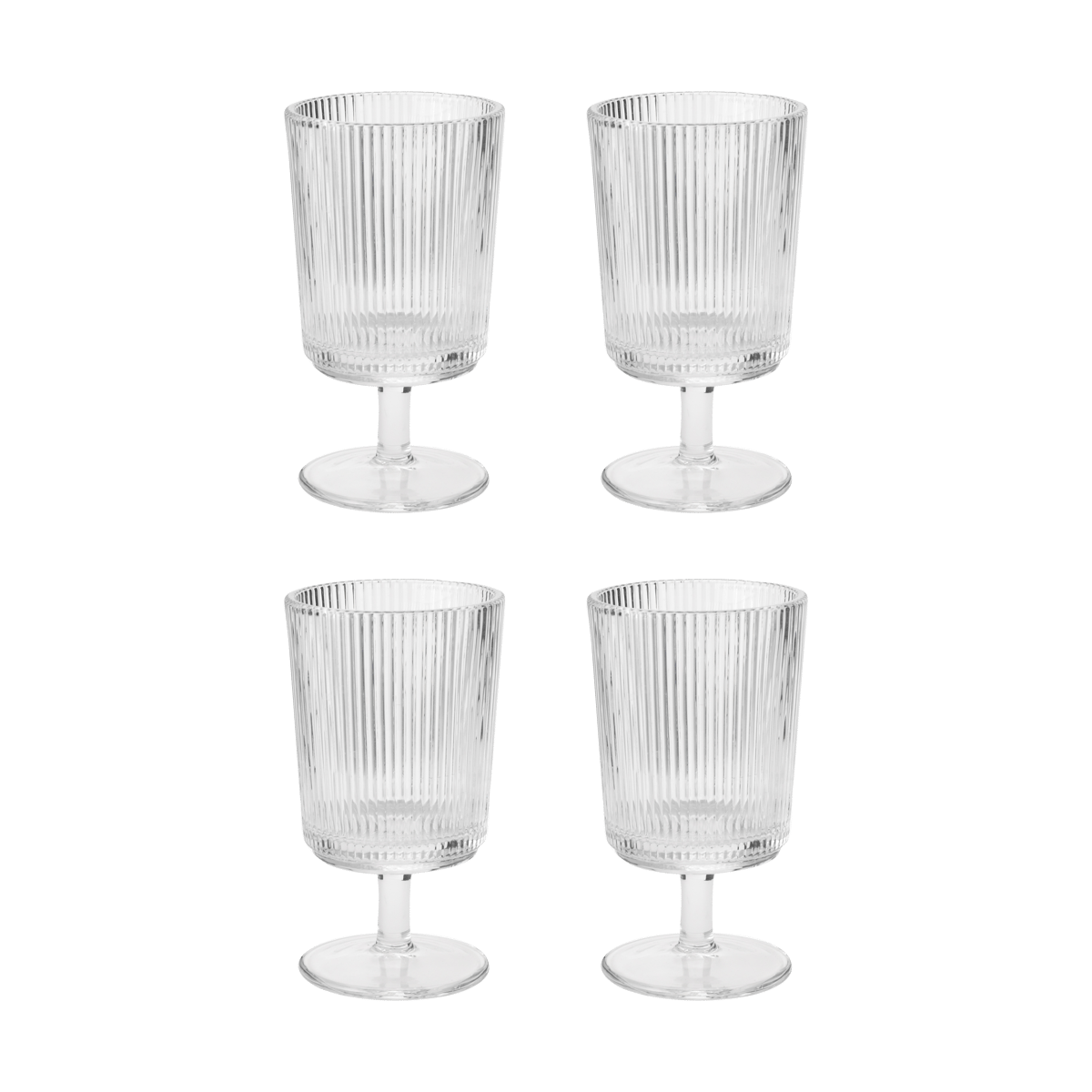 Stelton Pilastro vinglass 18 cl 4-pakning Clear | Skandinavisk Design | Vinglass | Gjennomsiktig