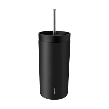 To Go Sip termokrus med sugerør 0,4 L - Soft black - Stelton