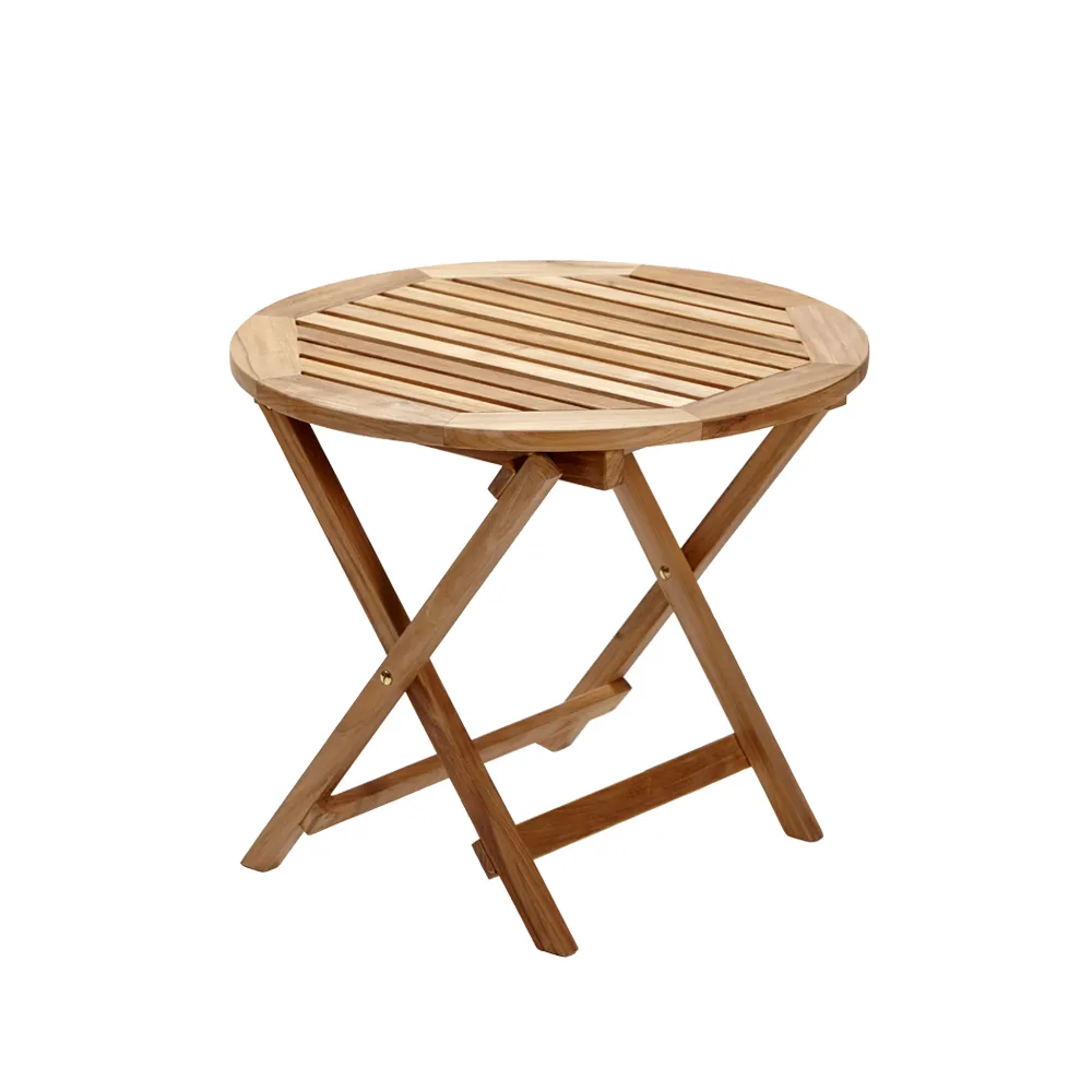 Alnö sidebord Ø 55 cm, Teak Stockamöllan