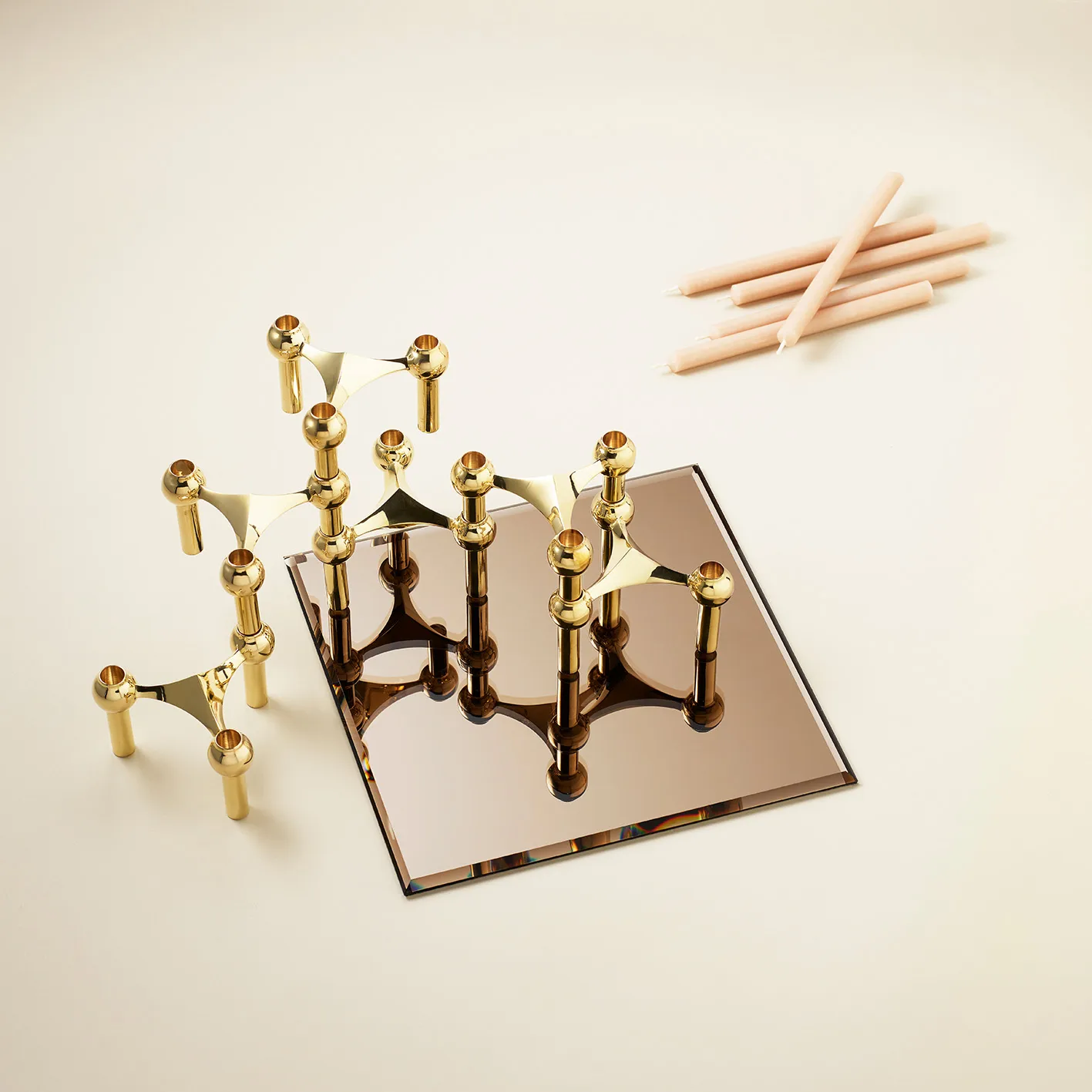 Nagel glassplate square, Smoked brown STOFF