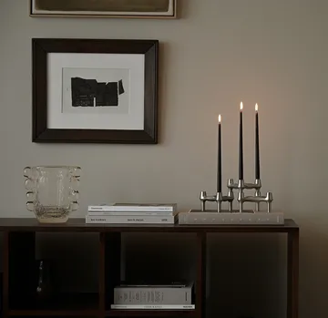 STOFF Nagel BMF lysestake 3-pakning - Børstet krom - STOFF Nagel