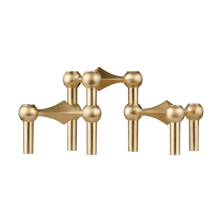 STOFF Nagel lysestake 3-pakning - Børstet messing - STOFF Nagel