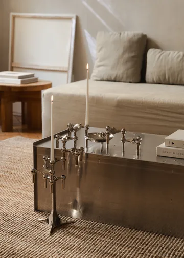 STOFF Nagel lysestake 3-pakning - krom - STOFF Nagel