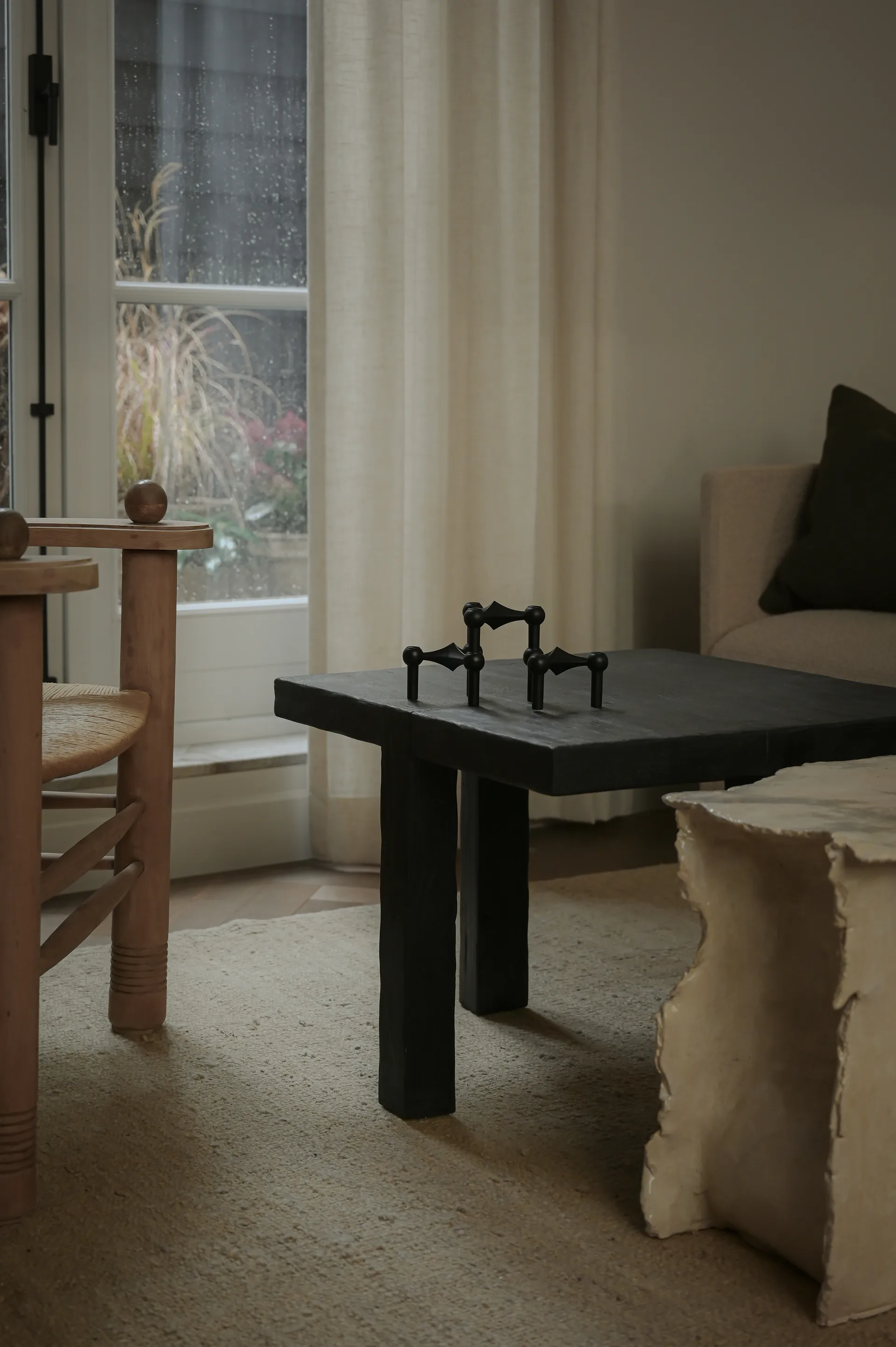 STOFF Nagel lysestake 3-pakning, svart STOFF Nagel