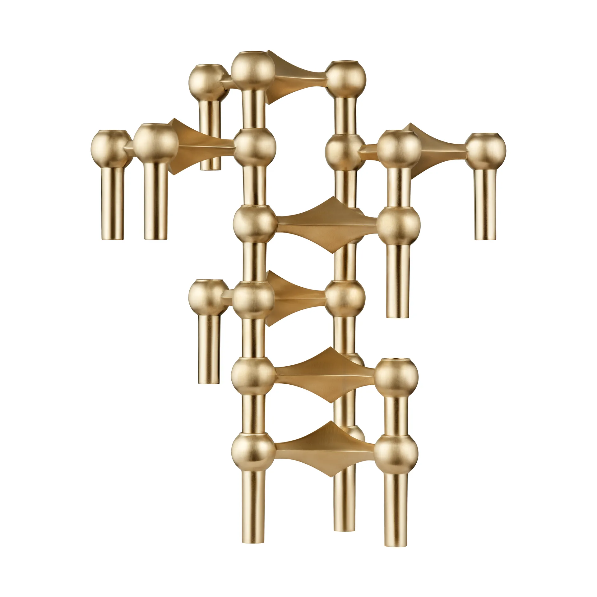STOFF Nagel lysestake, Børstet messing STOFF Nagel