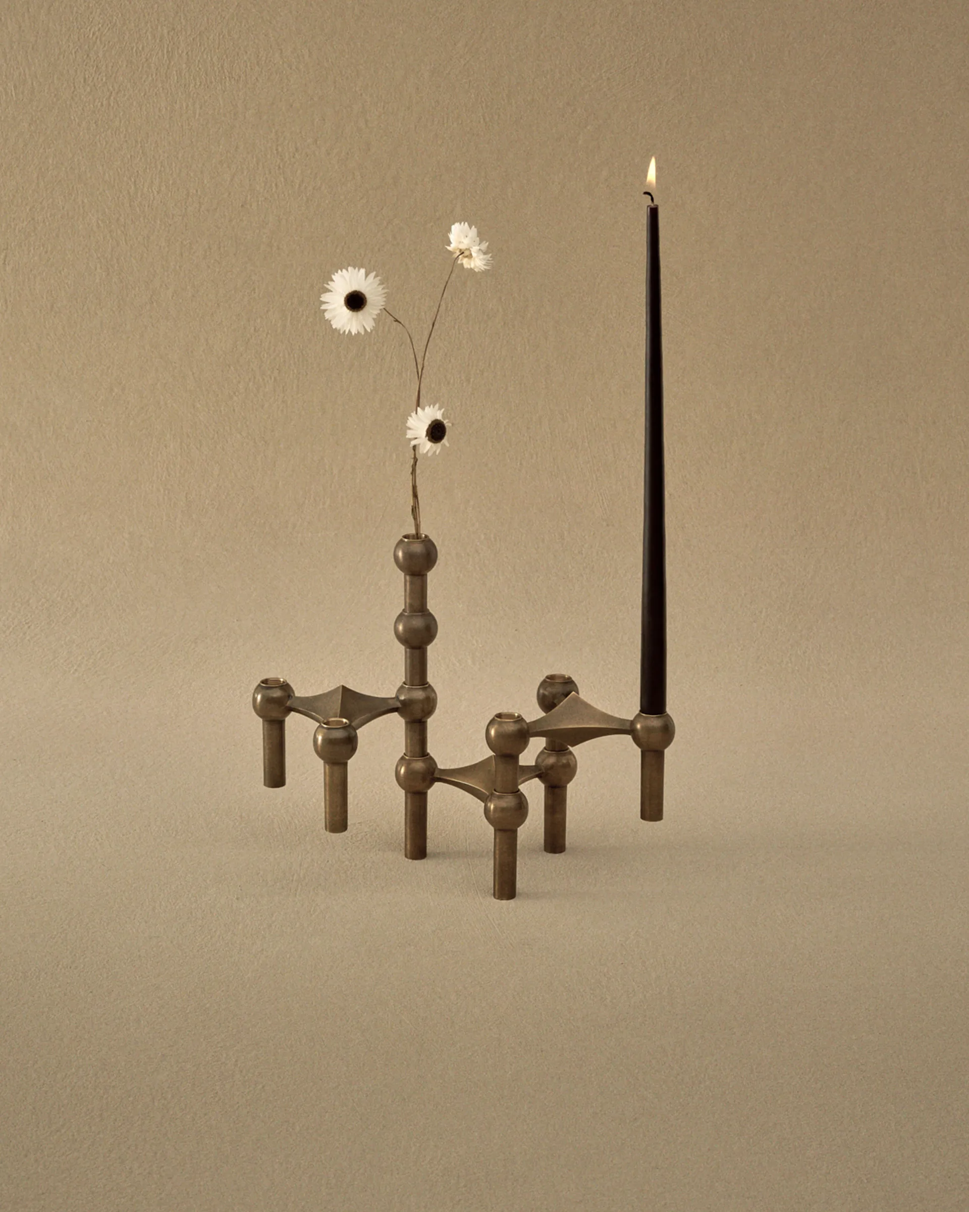 STOFF Nagel vase, Bronzed brass STOFF Nagel