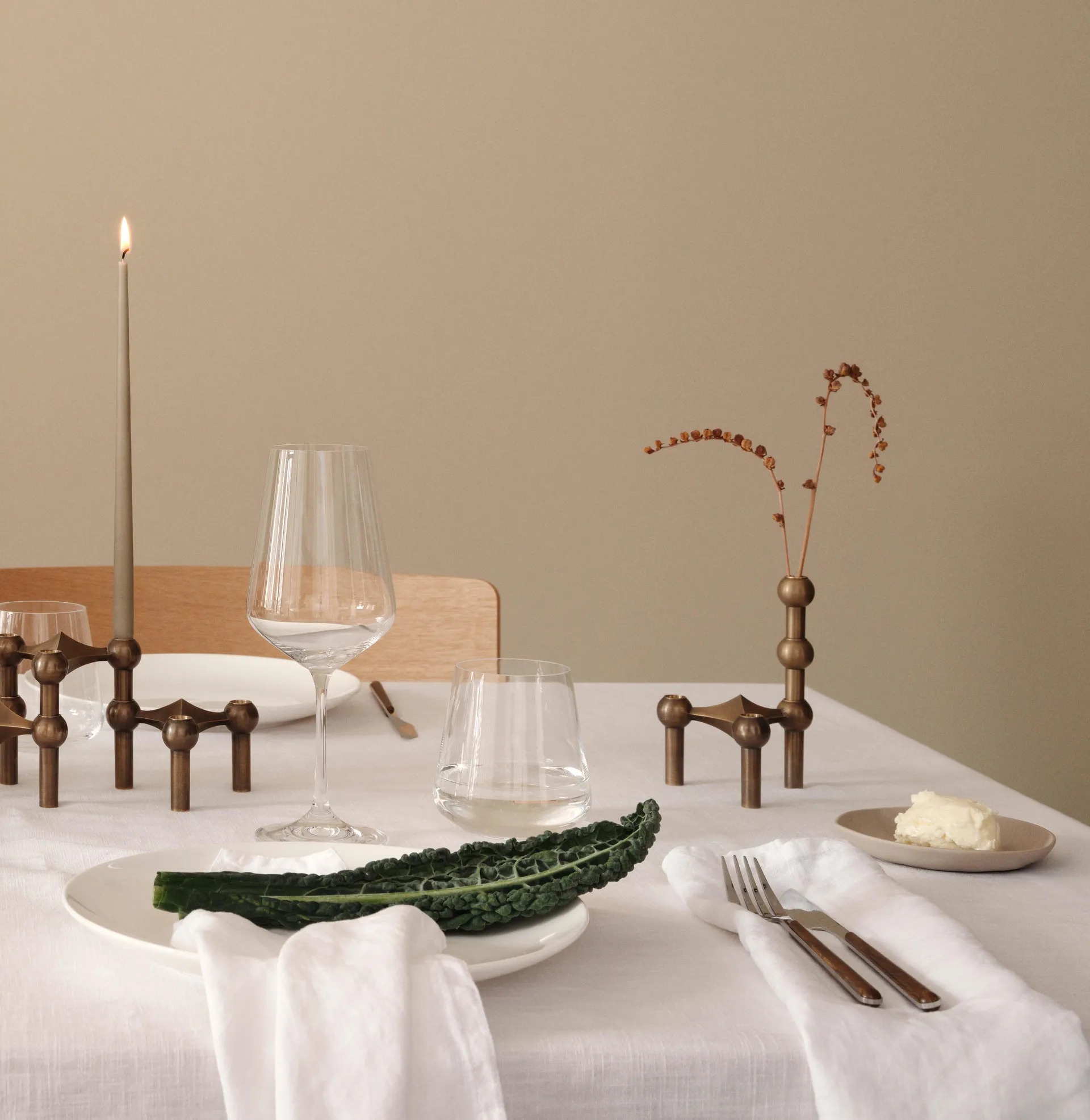 STOFF Nagel vase, Bronzed brass STOFF Nagel