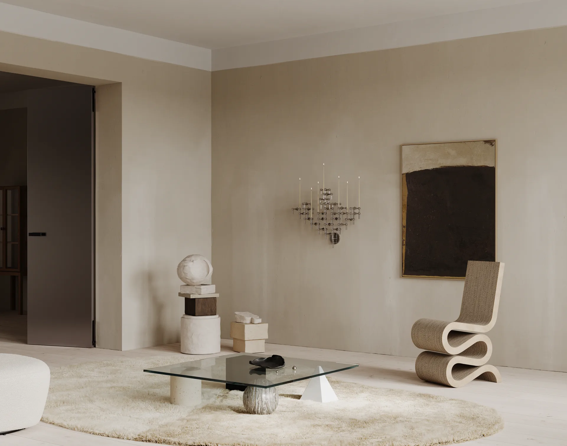 STOFF Nagel vegglysestake, Chrome STOFF Nagel