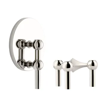 STOFF Nagel lysestake 2 deler - Krom - undefined - STOFF