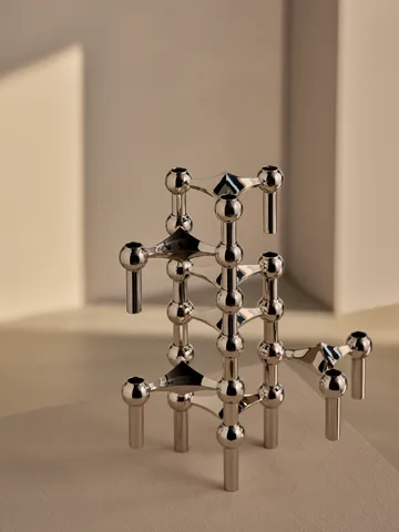 STOFF Nagel lysestake 2 deler - Krom - undefined - STOFF