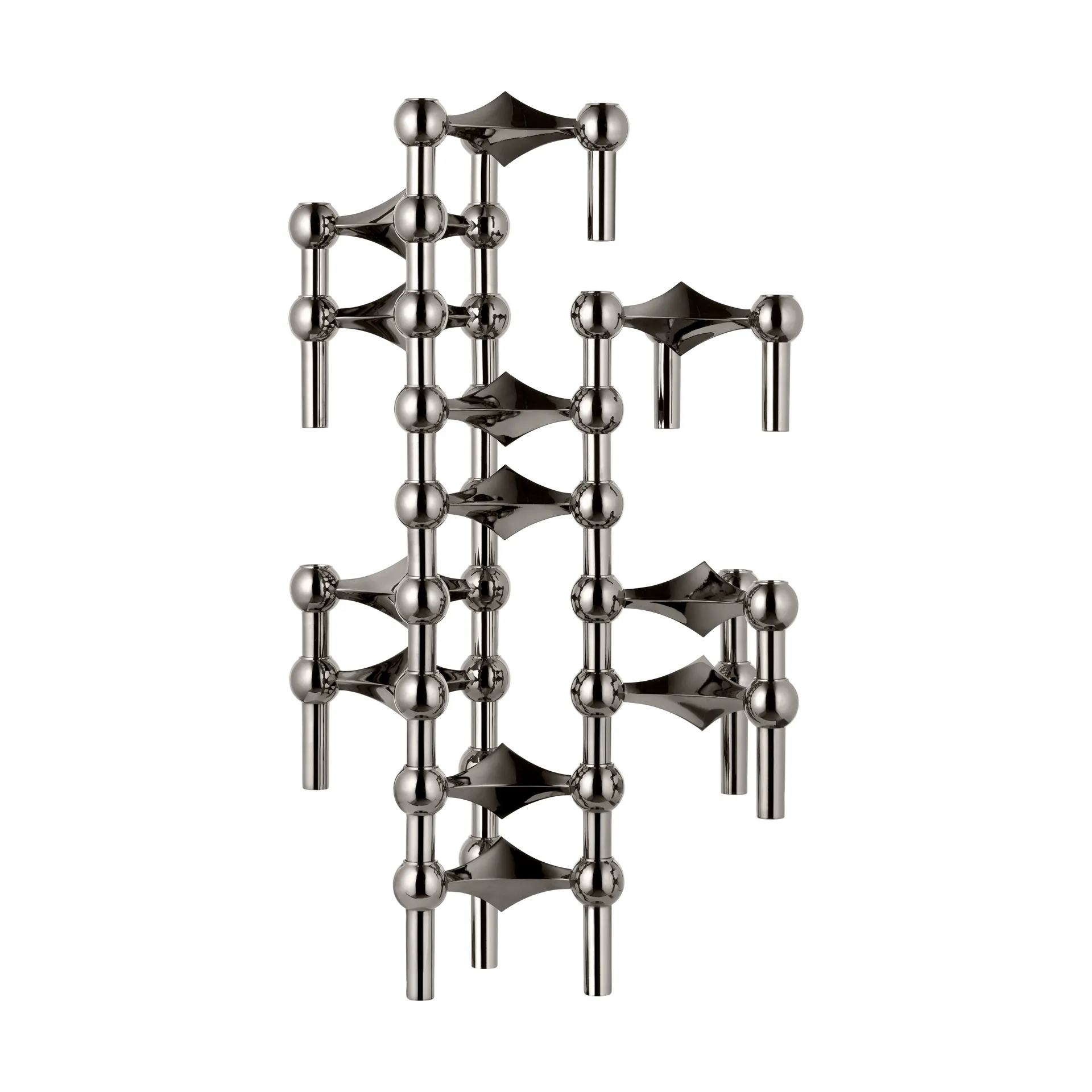 STOFF Nagel lysestake 3-pakning, Svart krom STOFF