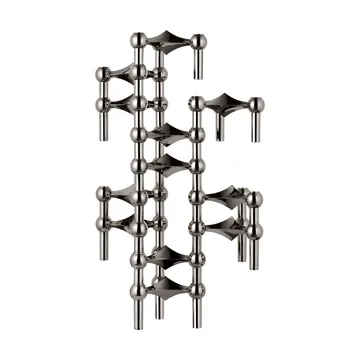 STOFF Nagel lysestake 3-pakning - Svart krom - STOFF