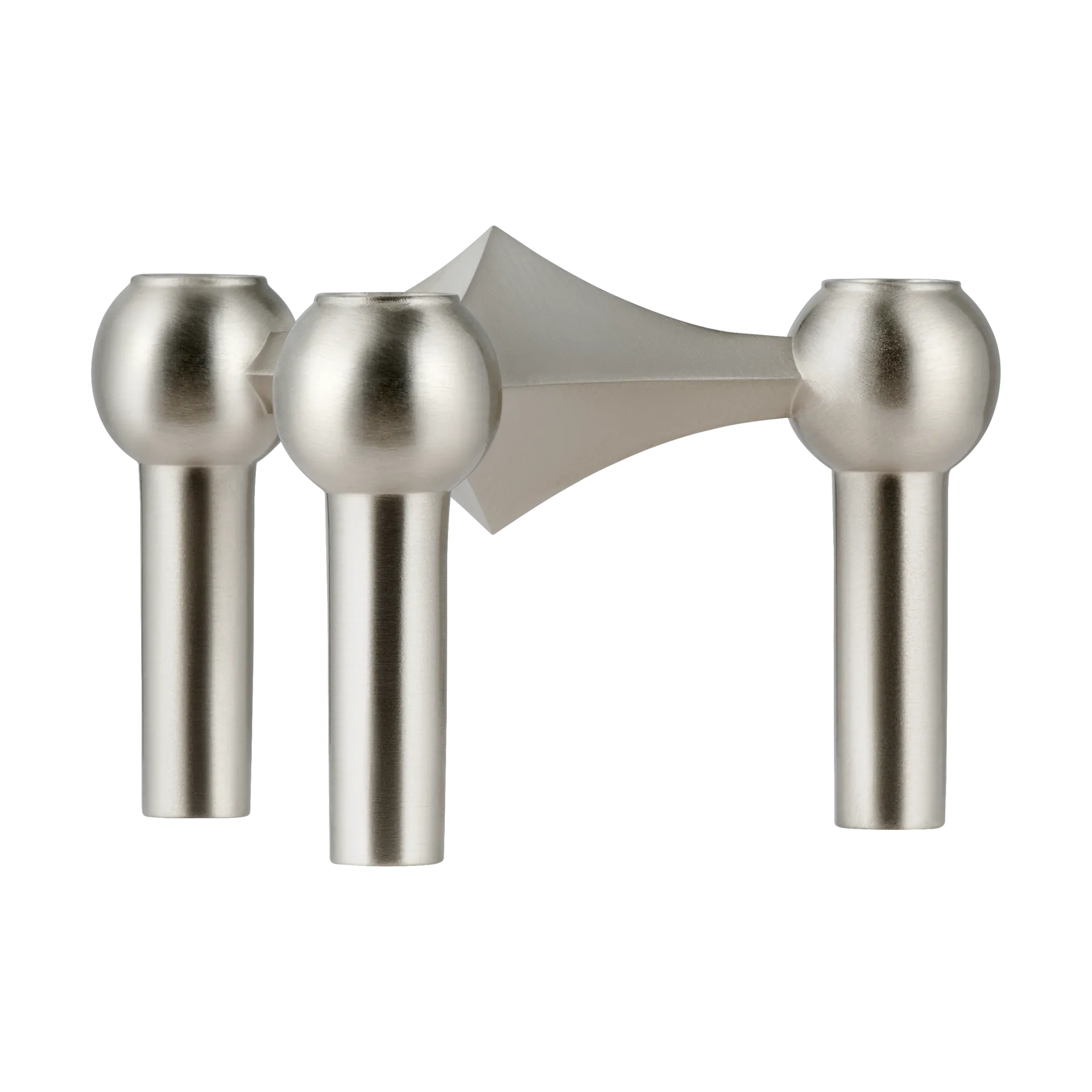 STOFF Nagel lysestake, Børstet krom STOFF