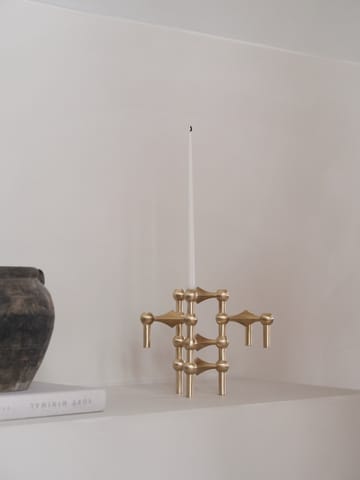 STOFF Nagel lysestake - Børstet messing - STOFF