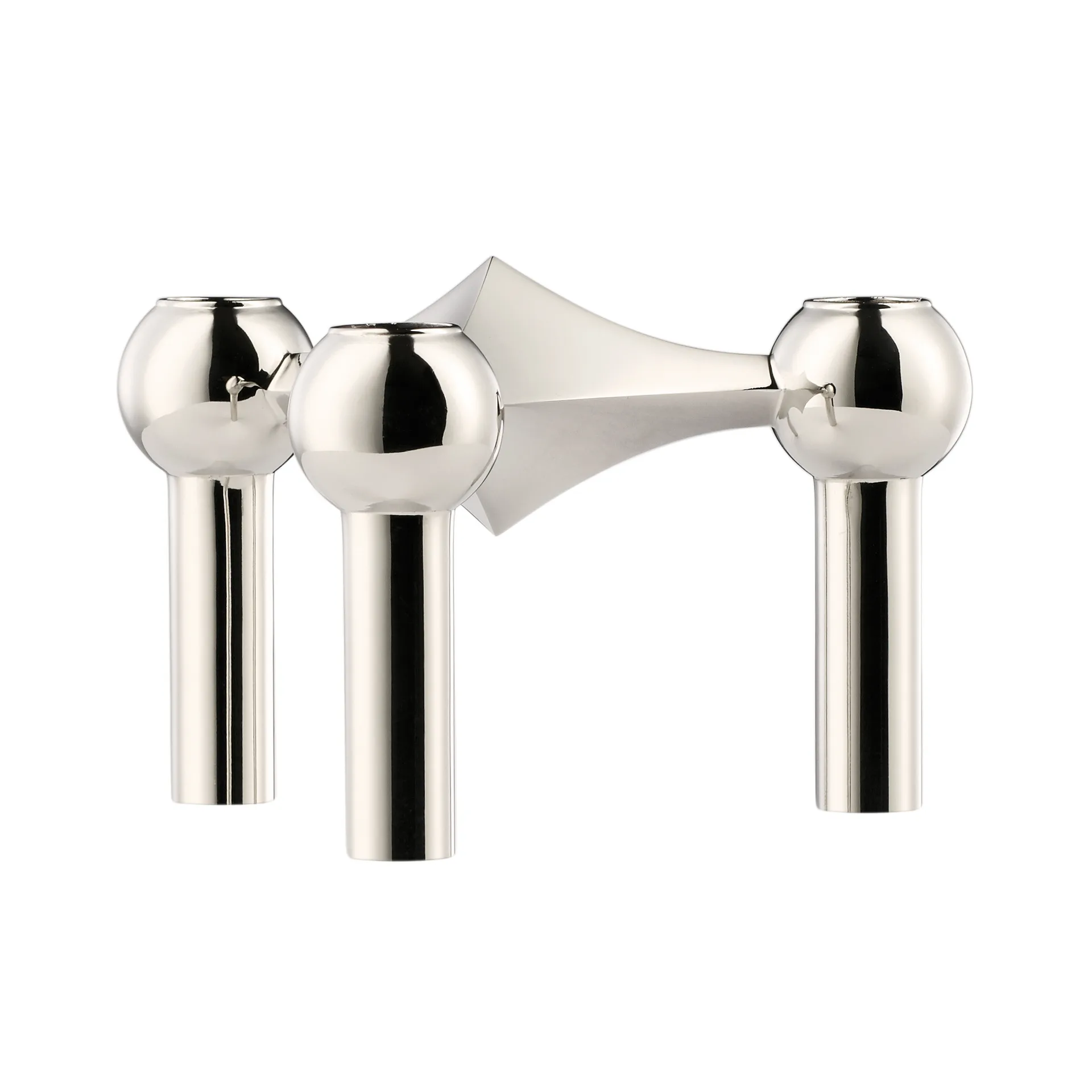 STOFF Nagel lysestake, krom STOFF