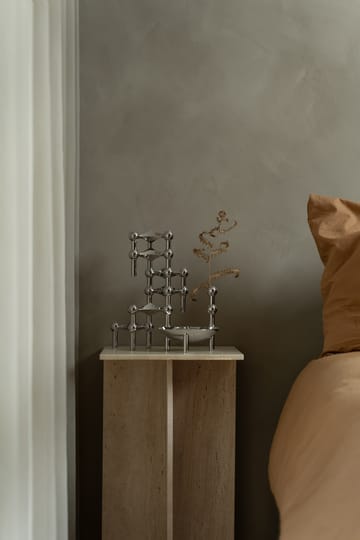 STOFF Nagel lysestake - krom - STOFF