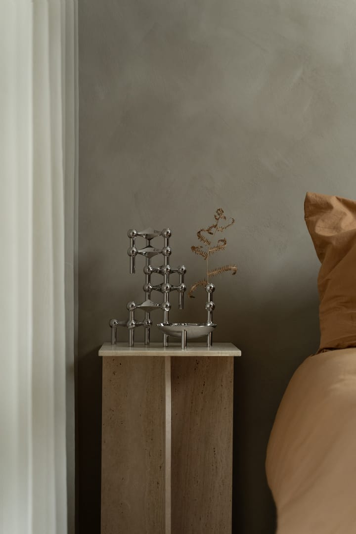 STOFF Nagel lysestake, krom STOFF